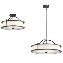 Lustră living Kichler Emory, bronz, D:61cm, H:32-127cm, 4x100W, KL-EMORY-P-M-OZ