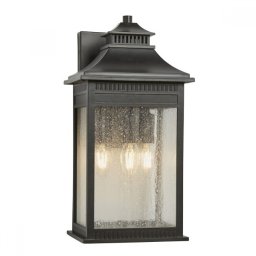 Aplică exterior Quoizel Livingston L, bronz, H:42cm, L:21cm, 3x40W-E14, QZ-LIVINGSTON2-L