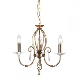 Lustră Aegean AG3-AGED-BRASS, 3xE14, D:38 cm, alamă antichizată