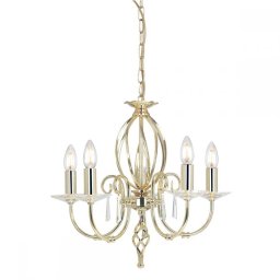 Lustră Aegean AG5-POL-BRASS, 5xE14, D:48 cm, alamă