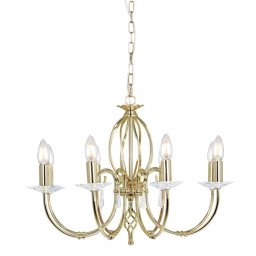 Candelabru Aegean AG8-POL-BRASS, 8xE14, D:65 cm, alamă
