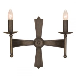 Aplică fier forjat Cromwell, bronz, H:37cm, 2 becuri, CW2-OLD-BRZ