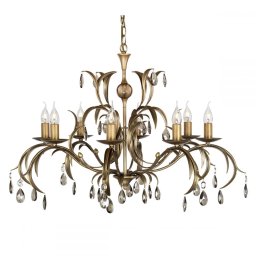 Candelabru LILY, bronz, H:208cm, 8 becuri, LL8-ANT-BRZ