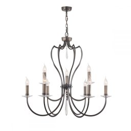 Candelabru PIMLICO, bronz, H:282cm, 9 becuri, PM9-DB