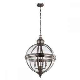 Lustră sferică Adams, 4xE14, D:49,8 cm, nichel, FE-ADAMS-4P-ANL