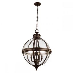 Lustră sferică Adams, 4xE14, D:49,8 cm, bronz , FE-ADAMS-4P-BRZ