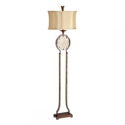 Lampadar artistic cu picior MARCELLA, bronz, H:160cm, D:46cm, FE-MARCELLA-FL