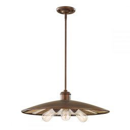 Pendul URBAN RENEWAL Large, bronz, H:155.1cm, 3 becuri, FE-URBANRWL-3P-E