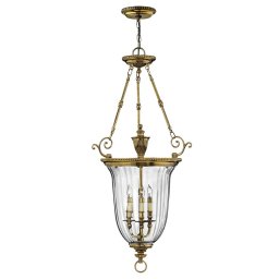 Pendul casa scării CAMBRIDGE Large, alamă, H:124-425cm, 3 becuri E14, HK-CAMBRIDGE-P-L