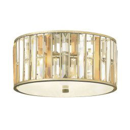 Plafonieră cristal GEMMA, auriu, H:23.5cm, 3 becuri, HK-GEMMA-F-SL