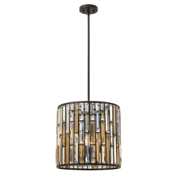Pendul GEMMA, bronz, H:154.3cm, 3 becuri, HK-GEMMA-P-B-VBZ