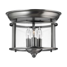 Plafonieră GENTRY, argintiu, H:24.1cm, 3 becuri, HK-GENTRY-F-PW
