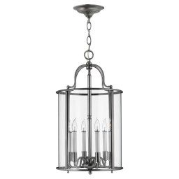 Pendul GENTRY Large, argintiu, H:378.9cm, 6 becuri, HK-GENTRY-P-L-PW
