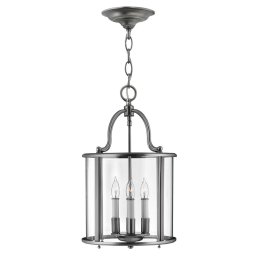 Pendul GENTRY Medium, argintiu, H:213.4cm, 4 becuri, HK-GENTRY-P-M-PW