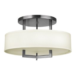 Plafonieră Hampton, nichel, H30,5cm, 3 becuri, HK-HAMPTON-SF