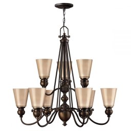Candelabru MAYFLOWER, bronz, H:390.5cm, 9 becuri, HK-MAYFLOWER9