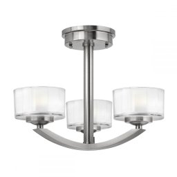 Lustra Meridian, D:40,6 cm, H: 31,1 cm, 3x3,5W G9 LED, nichel, HK-MERIDIAN-SF