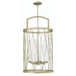 Lustră NEST, auriu argintiu, H:419cm, 4 becuri, HK-NEST-P-C-SL