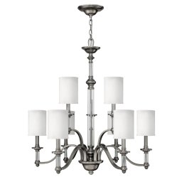 Candelabru casa scării SUSSEX, nichel, H:99-400cm, 9 becuri, HK-SUSSEX9