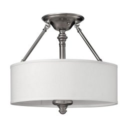 Plafonieră cu trei brate SUSSEX, nichel, H:38.1cm, 3 becuri, HK-SUSSEX-SF