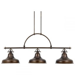 Suspensie EMERY, bronz, H:198.4cm, 3 becuri, QZ-EMERY3P-PN