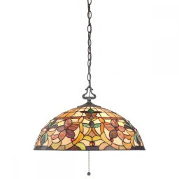Lustră Tiffany KAMI, bronz, H:40-210cm, 3xE27, QZ-KAMI-P