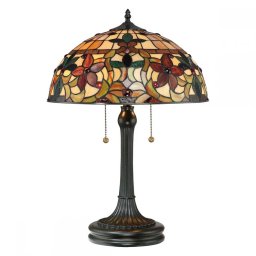 Veioză KAMI Tiffany, bronz, H:58.4cm, 2 becuri, QZ-KAMI-TL