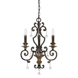 Lustră MARQUETTE, bronz auriu, H:313.8cm, 3 becuri, QZ-MARQUETTE3