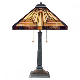 Veioză STEPHEN, bronz, H:58.4cm, 2 becuri, QZ-STEPHEN-TL
