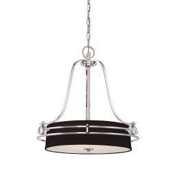 Lustră Uptown Gotham, argintiu, D:58cm, H:70-192, 4xE27, QZ-GOTHAM-P