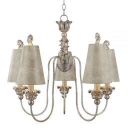 Candelabru REMI, auriu argintiu, H:80-267cm, 5 becuri, FB-REMI5