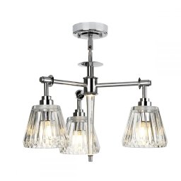 Lustră LED baie AGATHA, crom, H:132.3cm, IP44, 4 becuri, BATH-AGATHA3P-PC