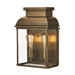 Aplică OLD BAILEY Large, alamă, H:37.5cm, IP44, 2 becuri, OLD-BAILEY-L-BR