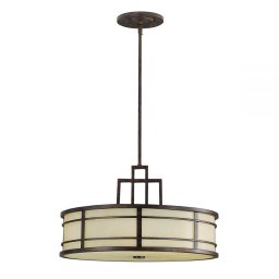 Lustră / SemiPlafonieră FUSION, bronz, D:53cm, H:38-175cm, 3xE27, FE-FUSION-P-L