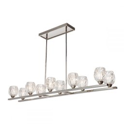 Suspensie RUBIN, nichel, H 40-161 cm, G9, 10 x 3.5W LED, FE-RUBIN-ISLE