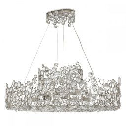 Candelabru cristal Anya, argintiu, L:101,6 cm, 10 becuri, HK-ANYA-ISLE