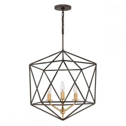 Lustră Astrid HK-ASTRID-3P, 3xE14, D:50,8 cm, bronz