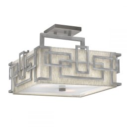Plafonieră suspendata LANZA, nichel, L:39cm, H:26.7cm, 3 becuri, HK-LANZA-SF-AN