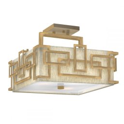 Plafonieră modernă suspendata LANZA, bronz slefuit, H:26.7cm, 3 becuri, HK-LANZA-SF-BR