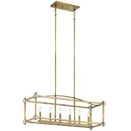 Suspensie CAYDEN, alamă, H:143.7cm, 6 becuri, KL-CAYDEN-ISLE