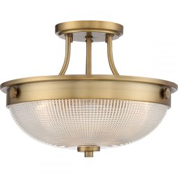 Plafonieră MANTLE, alamă, H:24.6cm, 2 becuri, QZ-MANTLE-SF-WS