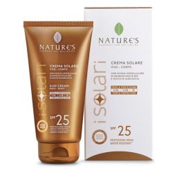 Crema de protectie solara medie pentru fata si corp SPF25 iSolari 150ml Nature's