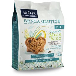 Biscuiti bio fara gluten cu porumb, orez si ciocolata 250g Sottolestelle