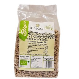 Seminte bio de floarea soarelui crude 250g Maroza