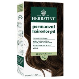 Vopsea pentru par castaniu auriu 4D Herbatint