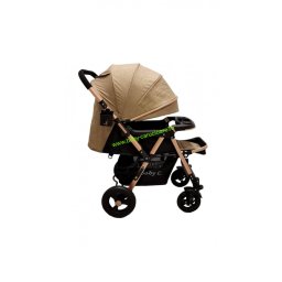 Cărucior nou născut 2 in 1 +plasă pentru insecte Baby Care 511 Dark Capuccino