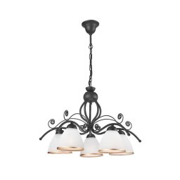 Candelabru pe lanț RETRO II, 5x E27/60W/230V, antracit