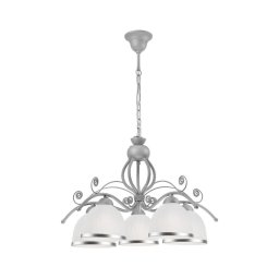 Candelabru cu lanț RETRO II, 5xE27/60W/230V, argintiu