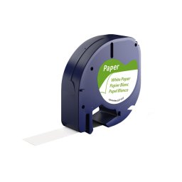 Etichete din hartie compatibile DYMO LetraTag 12 mm alb pentru borcane, recipiente si organizare bucatarie S0721510