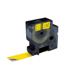 Etichete flexibile compatibile DYMO Rhino 19 mm galbene pentru marcarea cablurilor, conductorilor si firelor prin infasurare 18491